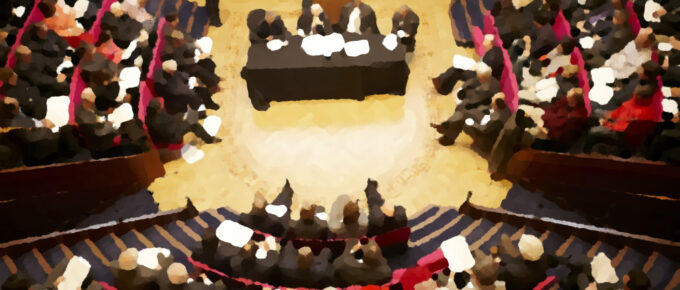 Clash of the Titans in progress at the Royal Institution